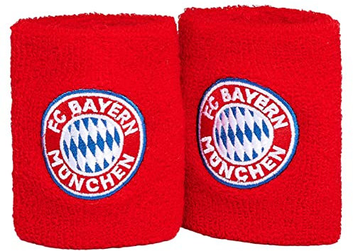 FC Bayern München Schweißband 2er Set rot Pulswärmer Wristbands FCB