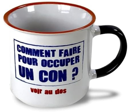 Tasse avec inscription comment occuper un con mug originales