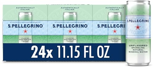 S.Pellegrino Sparkling Natural Mineral Water, Unflavored, 11.15 Fl. Oz (Pack of 24)