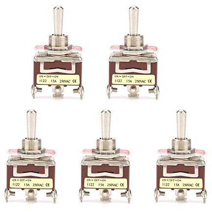 5pz 15a 250vac Interruttore A Levetta On-off-on 3 Posizione Pulsante A Bilanciere Switch