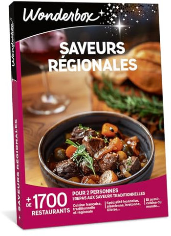 Wonderbox Saveurs Régionales - Coffret Cadeau Idée Cadeau Gastronomie