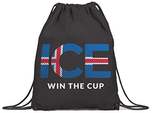 BLAK TEE Iceland Will Win The World Cup Organic Cotton Drawstring Gym Bag Black