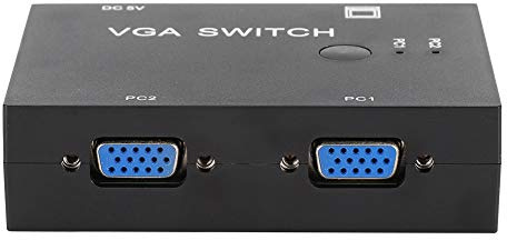 Splitter VGA, Scatola Switch VGA da 2 PC a 1 Monitor, Supporto risoluzione 1920 x 1080, Switch Switch HD a 2 Porte per Display Host