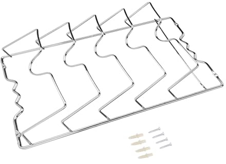 Greensen 5 Fächer Topfdeckelhalter Verstellbar Küchenregal Wand | Robuste Aufbewahrung für Deckel Pfannen, Vielseitiger Halter Ordner, Kochgeschirr Organizer für Schrank Wandregal, Verchrom