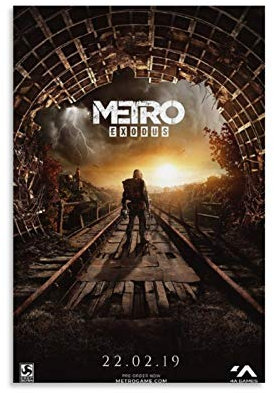 weqwe Game Metro Exodus 1 Poster, dekoratives Gemälde, Leinwand, Wandkunst, Wohnzimmer, Poster, Schlafzimmer, Malerei, 50 x 75 cm