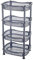 A406 4 Tier Stackable Rectangular Vegetable Rack kitchen Garage Storage Utility (Silver)