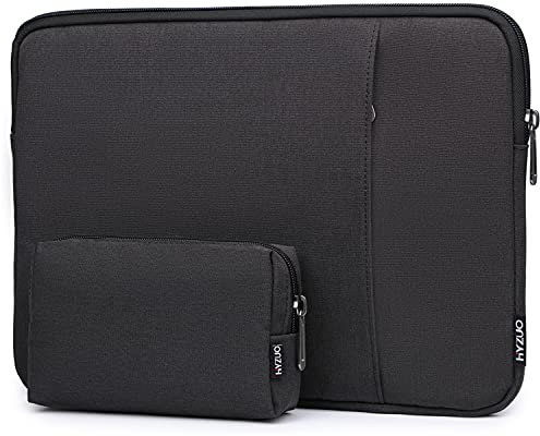 HYZUO 13,3-14 Pouces Housse Ordinateur Portable PC Serviette Sacoche Compatible avec MacBook Pro 14 M4/M3/M2/M1, MacBook Air/Pro 13,3, 13,5/13,8 Surface Book/Laptop, 13,3 HP Dell Lenovo Acer, Noir