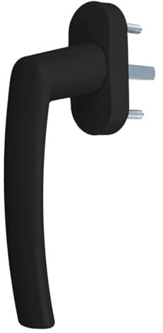 Aluminium Fenstergriff Nevada, Farbe:Schwarz RAL 9005, Stiftlänge:40mm