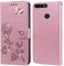 Hülle für Huawei Y6 2018/Honor 7A Handyhülle,Klappbar Tasche Case,Standfunktion,Kartenfach,Silikon Bumper,Stoßfeste Schutzhülle Cover für Huawei Y6 2018/Honor 7A