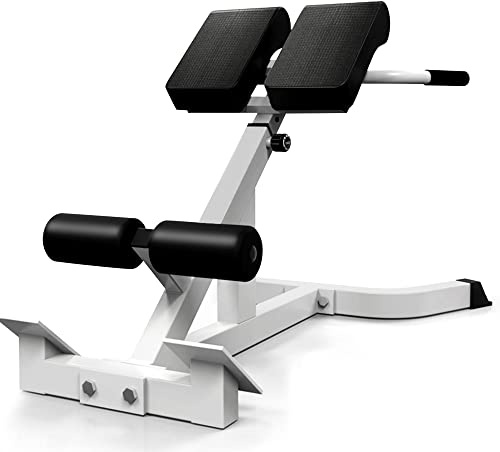 SUCXDZQ Roman Chair Back Extension Machine, Hyperextension Bench with Angle Height Dual Adjustment, Back Exercise Bench for Home Gym