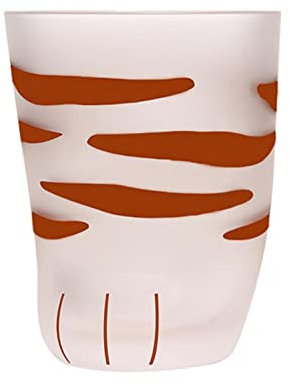XKUN Mug Tasse 230 / 300Ml Tasse Verre Temple Cat Cat Cat Tiger Paws Office Matte Cat Paws Creative Lait Cafe Cuisine Mignonne Enfants Boire Bouteille-02 L 300Ml