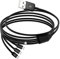 QIANRENON Multi Micro USB Câble Adaptateur 4 en 1 Micro USB Charge Câble, USB mâle à 4 Micro USB mâle Splitter Câble, pour Mobile Power Bank Haut-Parleur caméra Dashcam,1,5 M/4,9ft, Noir