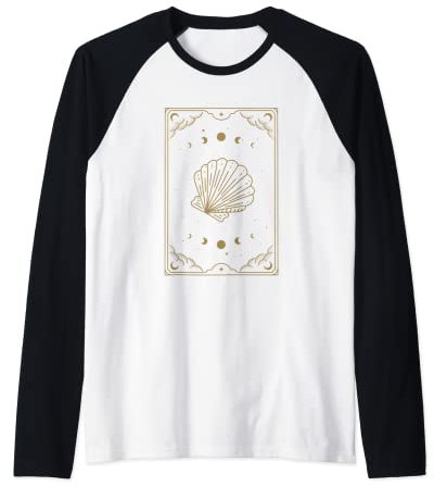 Coquille magique - Esthétique de carte de tarot sorcière Manche Raglan
