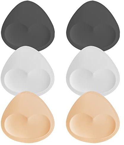 TopBine Removable Bra Pads Inserts Women's Comfy Sports Cups Bra Insert for Bikini Top Swimsuit (3 Color M, A/B)