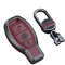 KUNIO Autoschlüssel Hülle Cover Passt für Mercedes Benz BGA AMG W203 W210 W211 W124 W202 W204 W205 W212 W176 W213 Leder Schlüsseletui Schlüsselanhänger Schlüssel Etui 2 Tasten D Rot