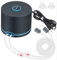 Aquarium Air Pump 2 Outlets Ultra-Quite Oxygen Pump Fish Tank 20-600 Gallon Adjustable Super Silent Air Aerator 0.02MPa High Efficiency 2 Air Stones Silicone Tube Check Valves （4W）