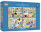 Puzzle by Gibsons - Puzzle 500 Katastrophenhäuschen (4 Puzzles) - 500 x 4-teilige Puzzles für Kinder und Erwachsene - ab 12 Jahren