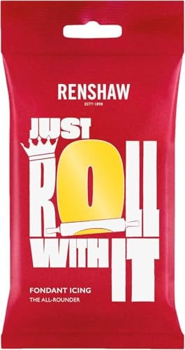 Renshaw Yellow Ready to Roll Fondant Icing, 1 kg (Pack of 1)