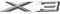 BMINO 1 Stück Chrom Silber X3 Original Mark Emblem Aufkleber kompatibel mit Kofferraum hinten Aufkleber kompatibel mit BMW X1 X3 X4 X5 X6 X-Serie E60 F10 F07 F01 E91 Logo-Aufkleber