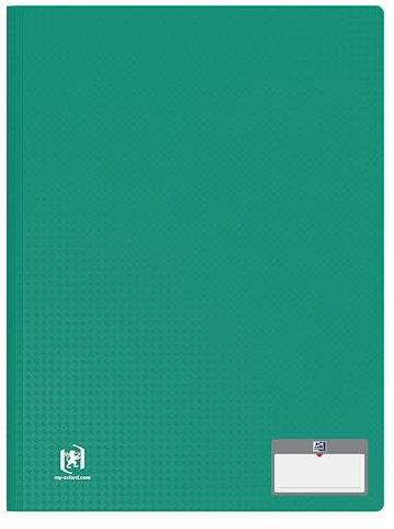 OXFORD Lot de 10 Protège-Documents Memphis A4 80 vues / 40 pochettes Couverture Polypro Vert