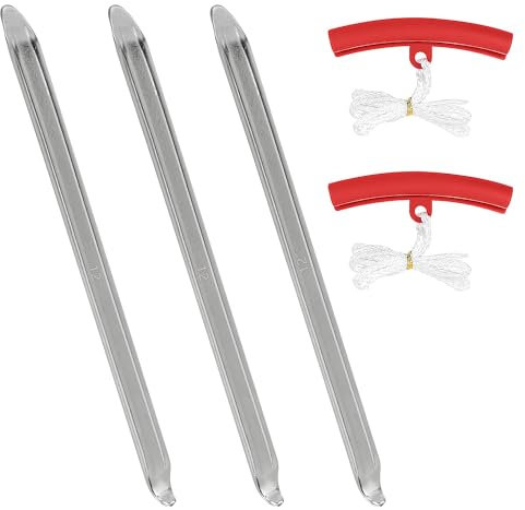 Tongboke Démonte Pneus Vélo Moto Manuel Trottinette électrique, Kit Remplacement Pneu Métal Levier de Pneu de Vélo, Démonte Pneu Trottinette électrique, Outillage Moto