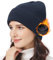 Zylioo S/M/L/XL/XXL gorro de invierno de forro polar gorro de punto para cabeza grande y pequeña, gorro cálido de invierno, gorra de reloj de calavera, Forro polar azul marino, L-XL