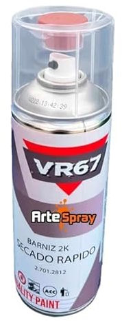 Artespray - Spray Barniz 2K 400ml, Barniz de 2 Componentes de acabado Brillante