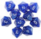 Generic Polyedrische D8-Würfel, 10 Stück, blau, Acryl, Hexaeder, perfekt für Party-Tischspiele