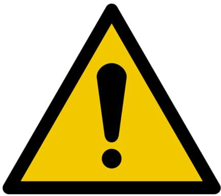W001 - Gefahr allgemeines Signal - Warnschild - Maße wählbar - Norm ISO 7010