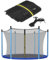 Trampolin Ersatznetz Sicherheitsnetz UV-beständig Trampolinnetz Trampolinschutz 6 Poles Ø 244 366 427 cm, einfache Montage, Eingangstür mit Reißverschluss(427cm)