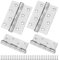 Silver Butt 4 Inch Internal & External Heavy Duty Stainless Steel Ball Bearing Hinges - 4 Packs for Wood, Windows & Furniture