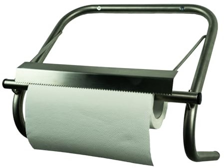 Vulcaninox – Porta Rotolo Industriale da Parete in Acciaio Inox 304 Certificato – Dispenser Carta Professionale Sterilizzabile – Made in Italy No Ruggine No Batteri – Per Laboratori Cucine Cliniche