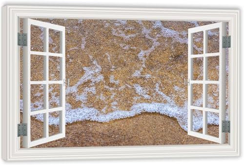 xukgmsg Spiaggia Sul Mare Immagini Di Spiaggia Decorazione Artistica Da Parete Per Quadro Artistica Da Parete Oceano Cornice Per Finestra Finta Stile Stampa Su Tela Pittura 120x80cm
