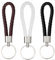 BDEPSTR Lot de 3 porte-clés tressés en cuir synthétique - Pour le travail, porte clef, les clés de voiture, la bouteille, le camping, la randonnée, 3 couleurs, taille unique