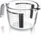 Arendo- Glass Measuring jug 1 Liter, Glass Measuring Cup 1L, Transparent Borosilicate Glass Measuring jug 1000ml, Accurate Scales, Microwave Safe