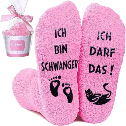 Aonveki Schwangerschaft Geschenk Verwandtschaft Socken Werdende Mama Geschenk, Socken Geschenke für Werdende Mütter Schwangere Frauen Freundin Geschenk Schwangerschaft Verkünden