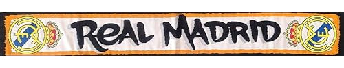 Real Madrid Schal aus Stoff, Graffiti, Orange, 20 x 70 cm, offizielles Produkt RMCF