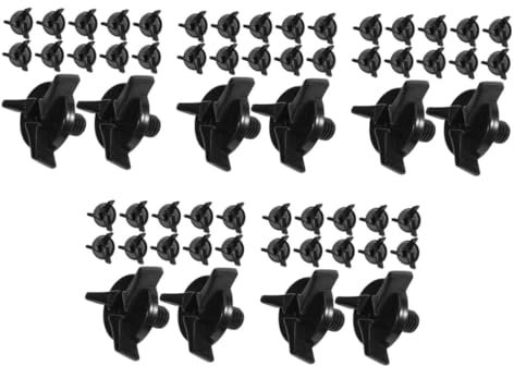 iplusmile 2 Sätze -visierschrauben Motorradhelm Schrauben Helm Visier Schrauben Ersatzschrauben Für Fußballvisiere Helmschrauben Aus Kunststoff Helmzubehör Plastik Black 15 Stück * 2