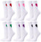 Utensilsto 6 Paar Herz Tennissocken für Damen Weiss Sportsocken mit Herz 39-42 Weiß Tennis Socken Crew Socks Laufsocken Sport Socken Arbeitssocken