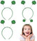 UILYNIU 3 Stück St. Patrick Kleeblatt Kopfbopper Grün Kleeblatt Stirnband Lustiger Hut Kleeblatt Diademe Grün Stirnband Patrick Kostüm Zubehör für Erwachsene Kinder St. Patrick's Day Irische Geschenke