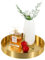 Bandeja Dorada Redonda, Platos Metal Redondos Doradas de Acero Inoxidable, Bandejas Decorativas para Servir, Modernas Organizador para Fruta, Cupcake, Velas, Joyas y Maquillaje Cosméticos
