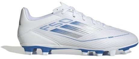 adidas Unisex F50 Club Flexible GroundSneaker, weiß/silberfarben, 47 1/3 EU