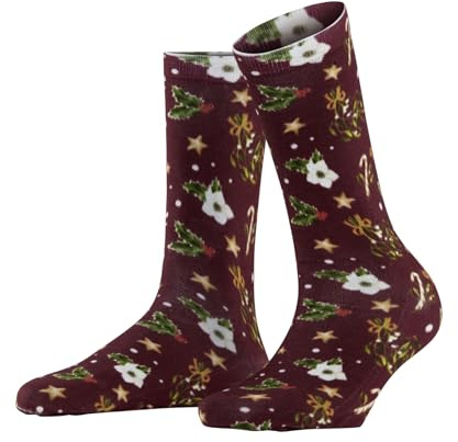 Burlington Damen Fancy Christmas Socken Baumwolle atmungsaktiv