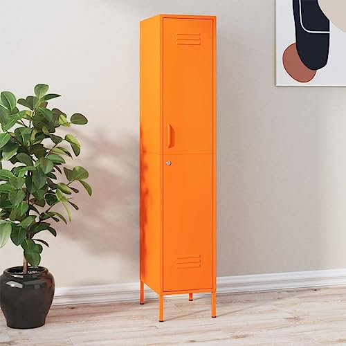 Lauuoeriau Furniture Item Home Spind Schrank Orange 35x46x180 cm Stahl-Möbel