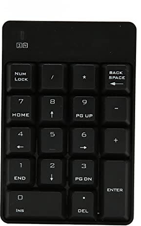 USB - Number Pad SK 51AG 2.4G Wireless 18 Teclas Soft Press Touch Numeric Keypad para la oficina de trabajo en casa, pequeño cuerpo compacto para un almacenamiento cómodo, negro ABS material