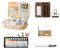 Tragbare Gouache Farben Set, Mini Aquarell Paletten Set Holz Reise, Mini Palette Watercolor Reise Set Acrylmalerei Kommen Mit Aquarellpapier Journal, Aquarellpinsel Stifte Und EIN Clip (A)
