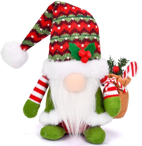 JOYSAL Weihnachtswichtel, Weihnachtsdeko Wichtel Figuren, 34cm Hoch Santa Tomte Gnom für Weihnachten Deko, Tolle Dekoidee in Winter Weihnachten
