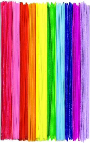 YIKUBO 100 Piece Pipe Cleaners colorful for Craft, 30cm Long Flexible pipecleaners for Christmas Tree craft flowers Art DIY Decorations