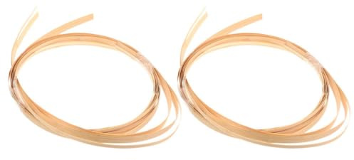 CRAFTHROU Bastelstroh aus Bambusstreifen zum Basteln 2 Bündel Flachspule Schilfrohr für Selbstgemacht Kunsthandwerk Wiederverwendbar und Sichere Materialien für Korbflechten und Dekoration