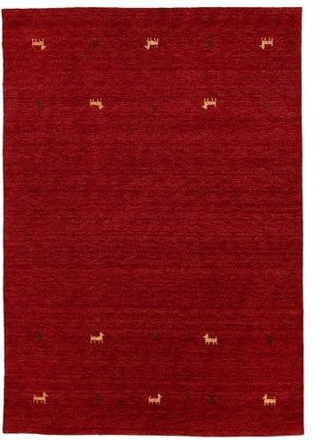 RugVista Gabbeh Loom Two Lines Teppich - Rot Teppich 160x230 Orientalischer Teppich